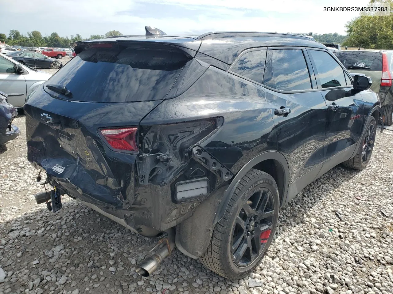 2021 Chevrolet Blazer 3Lt VIN: 3GNKBDRS3MS537983 Lot: 71277804