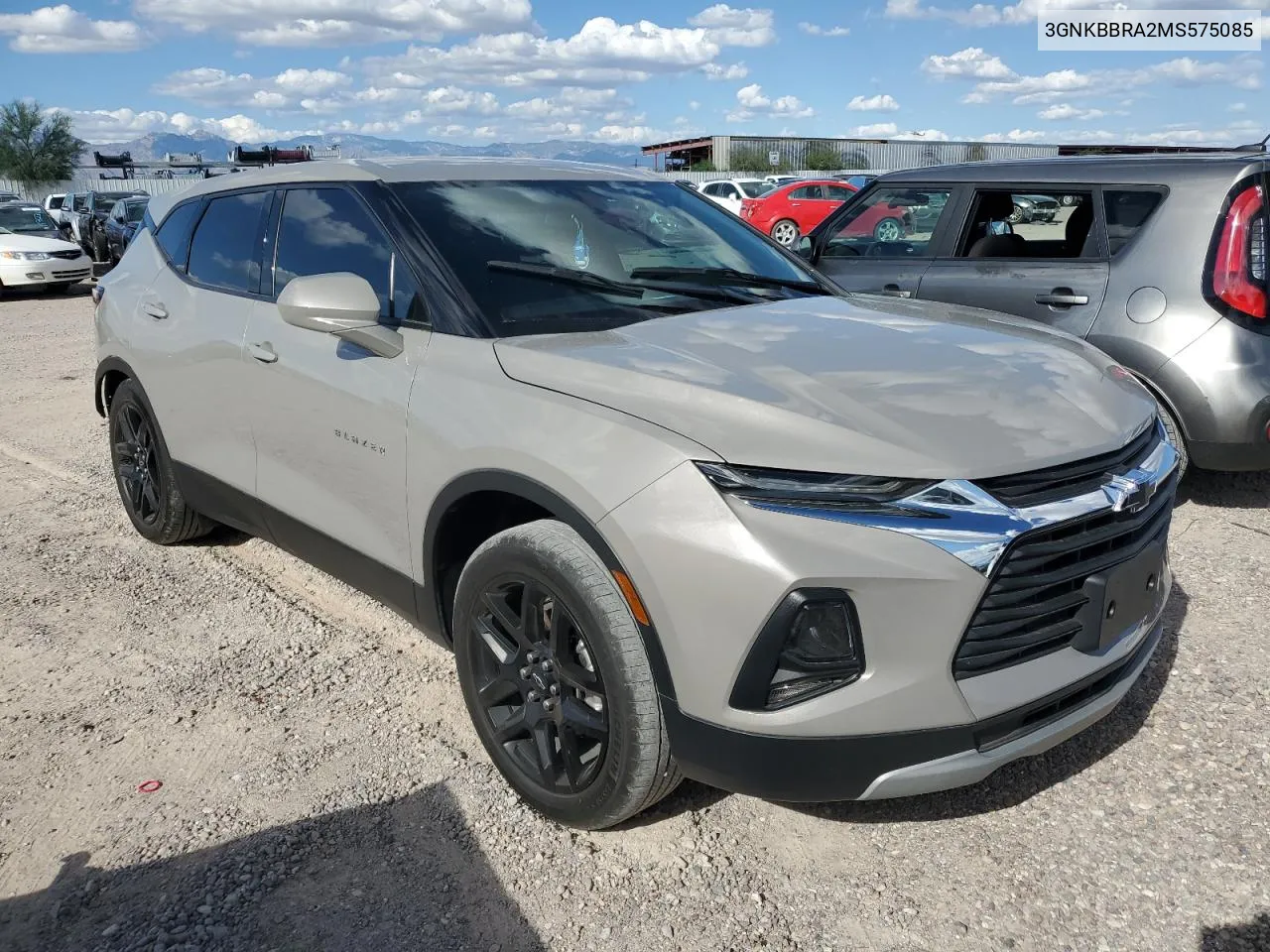 2021 Chevrolet Blazer 1Lt VIN: 3GNKBBRA2MS575085 Lot: 71813834