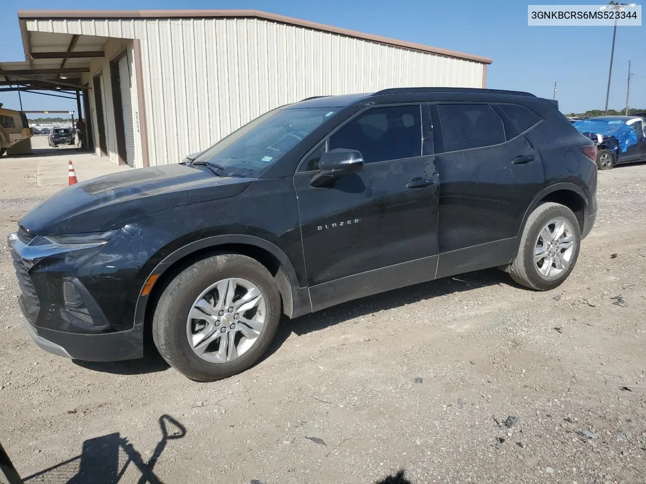 2021 Chevrolet Blazer 2Lt VIN: 3GNKBCRS6MS523344 Lot: 73101984