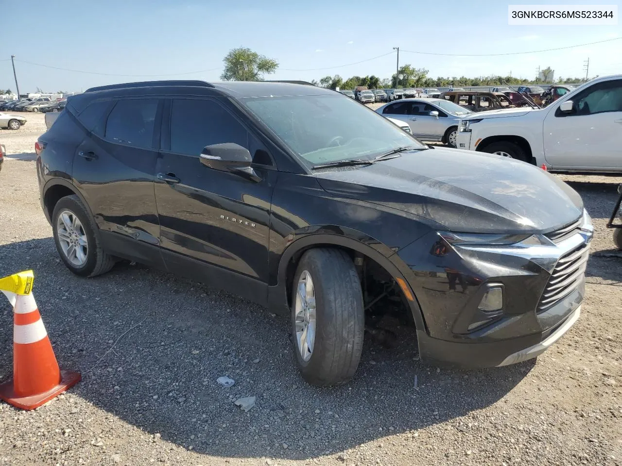 2021 Chevrolet Blazer 2Lt VIN: 3GNKBCRS6MS523344 Lot: 73101984