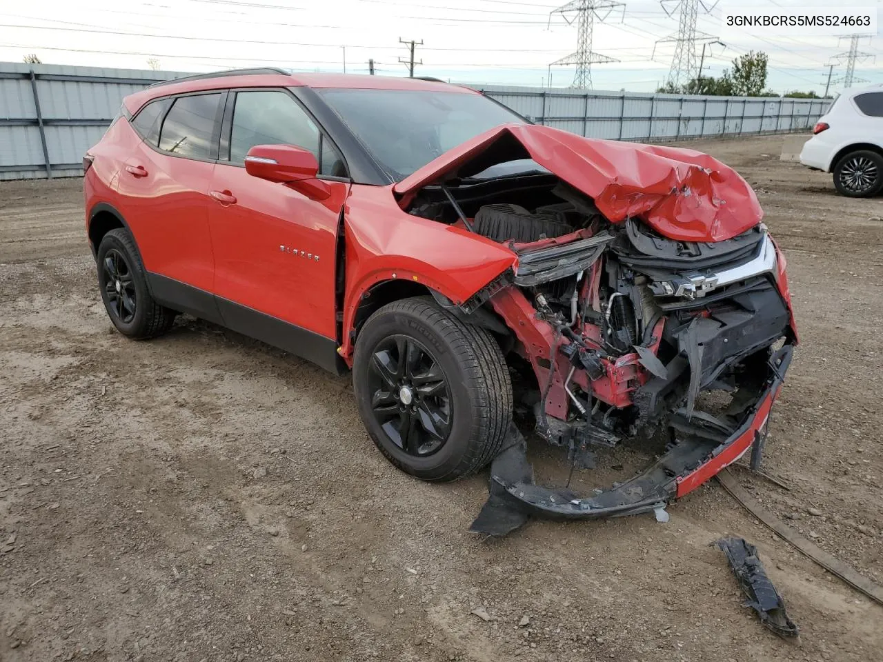 2021 Chevrolet Blazer 2Lt VIN: 3GNKBCRS5MS524663 Lot: 73145034