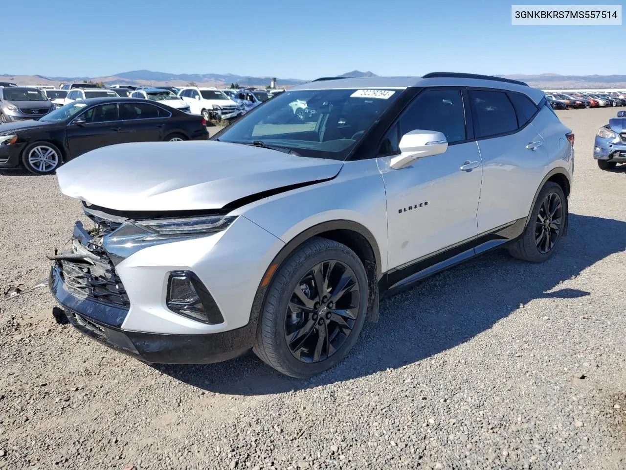 2021 Chevrolet Blazer Rs VIN: 3GNKBKRS7MS557514 Lot: 73229294