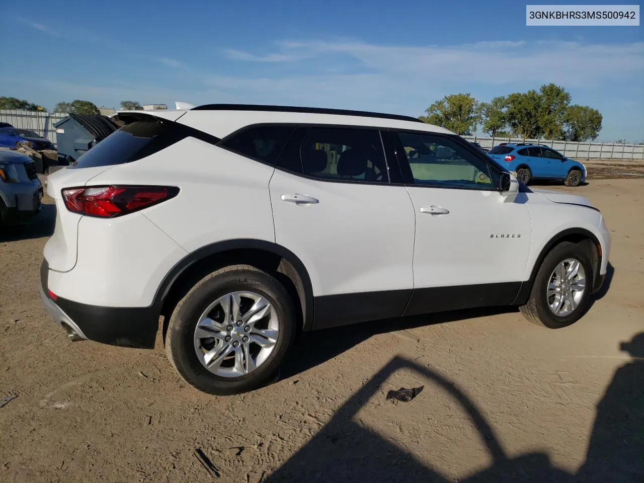 2021 Chevrolet Blazer 2Lt VIN: 3GNKBHRS3MS500942 Lot: 73714064