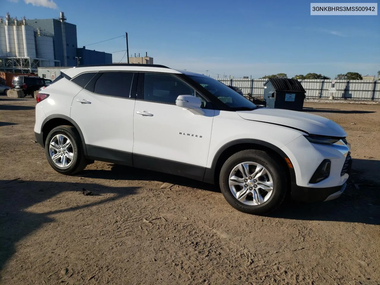 2021 Chevrolet Blazer 2Lt VIN: 3GNKBHRS3MS500942 Lot: 73714064