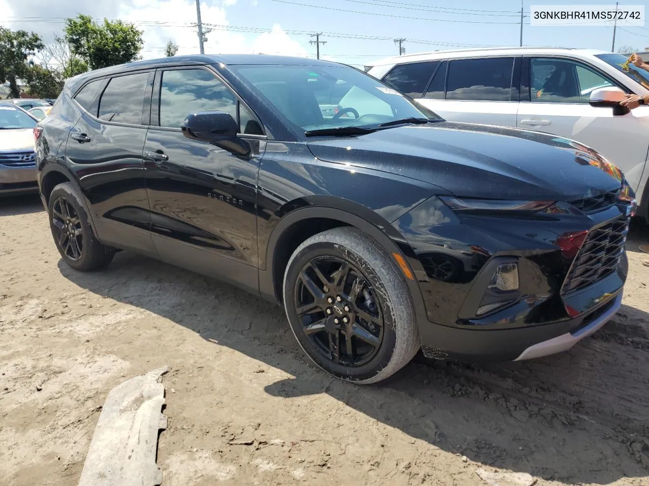 2021 Chevrolet Blazer 2Lt VIN: 3GNKBHR41MS572742 Lot: 73788924