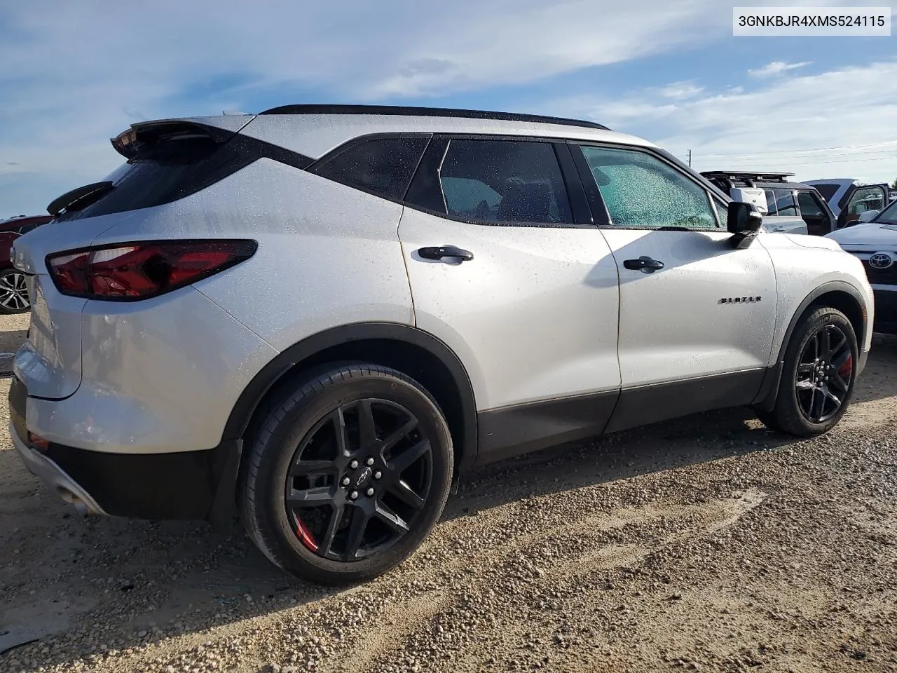 2021 Chevrolet Blazer 3Lt VIN: 3GNKBJR4XMS524115 Lot: 73931754