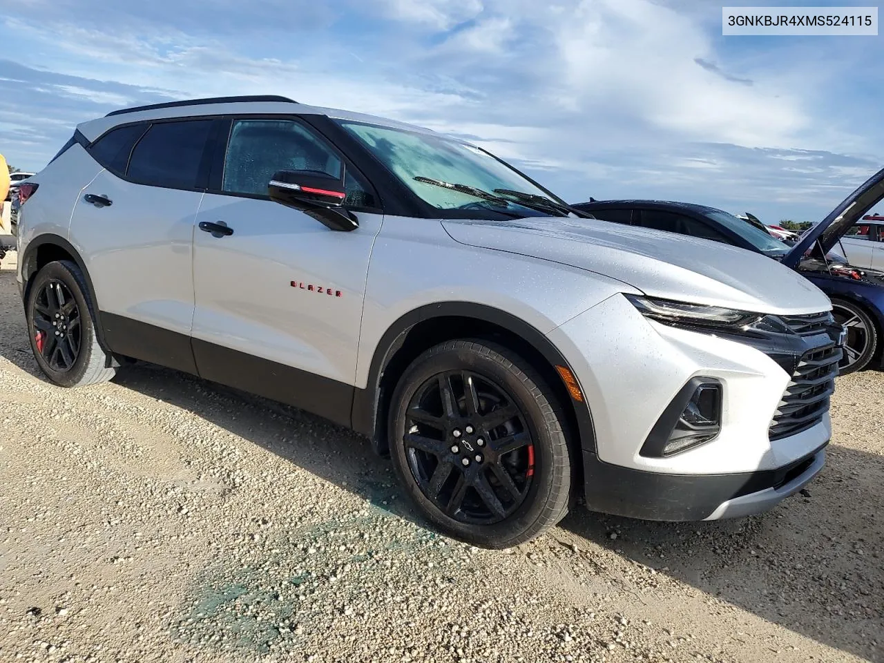 2021 Chevrolet Blazer 3Lt VIN: 3GNKBJR4XMS524115 Lot: 73931754