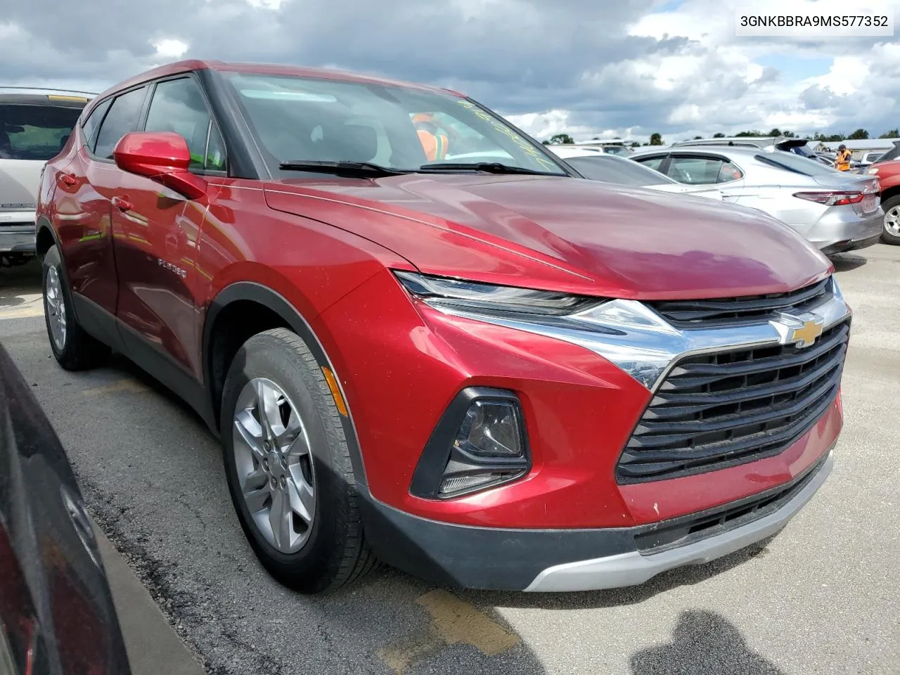 2021 Chevrolet Blazer 1Lt VIN: 3GNKBBRA9MS577352 Lot: 74060914