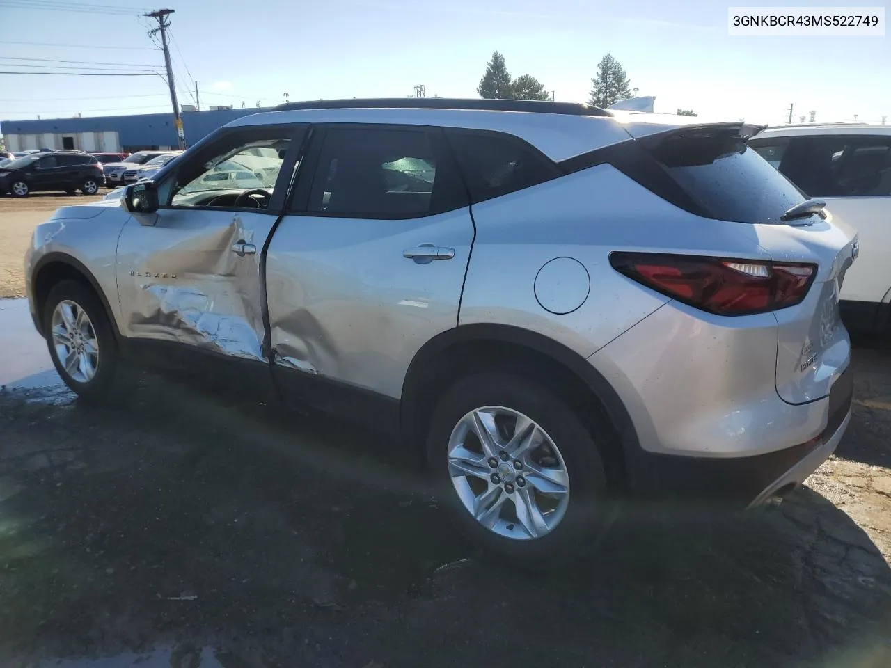 2021 Chevrolet Blazer 2Lt VIN: 3GNKBCR43MS522749 Lot: 74063714