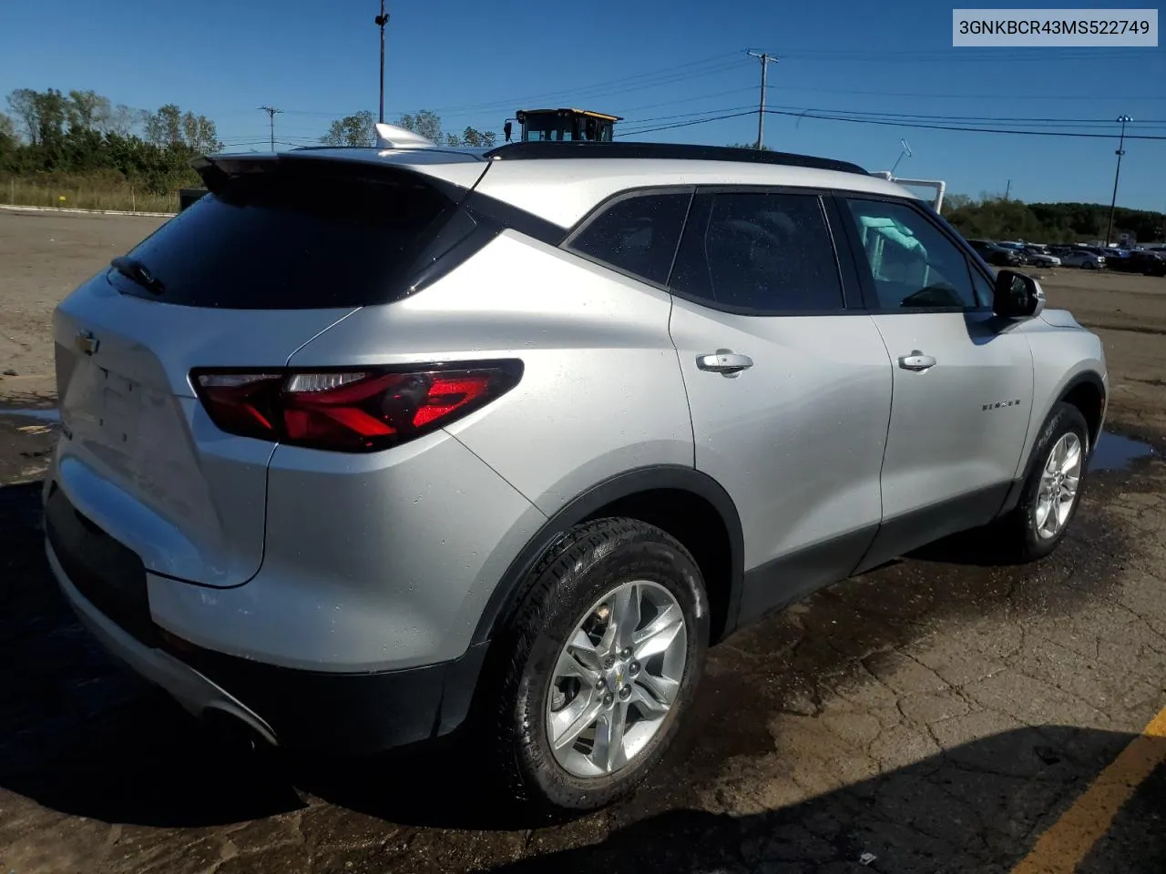 2021 Chevrolet Blazer 2Lt VIN: 3GNKBCR43MS522749 Lot: 74063714