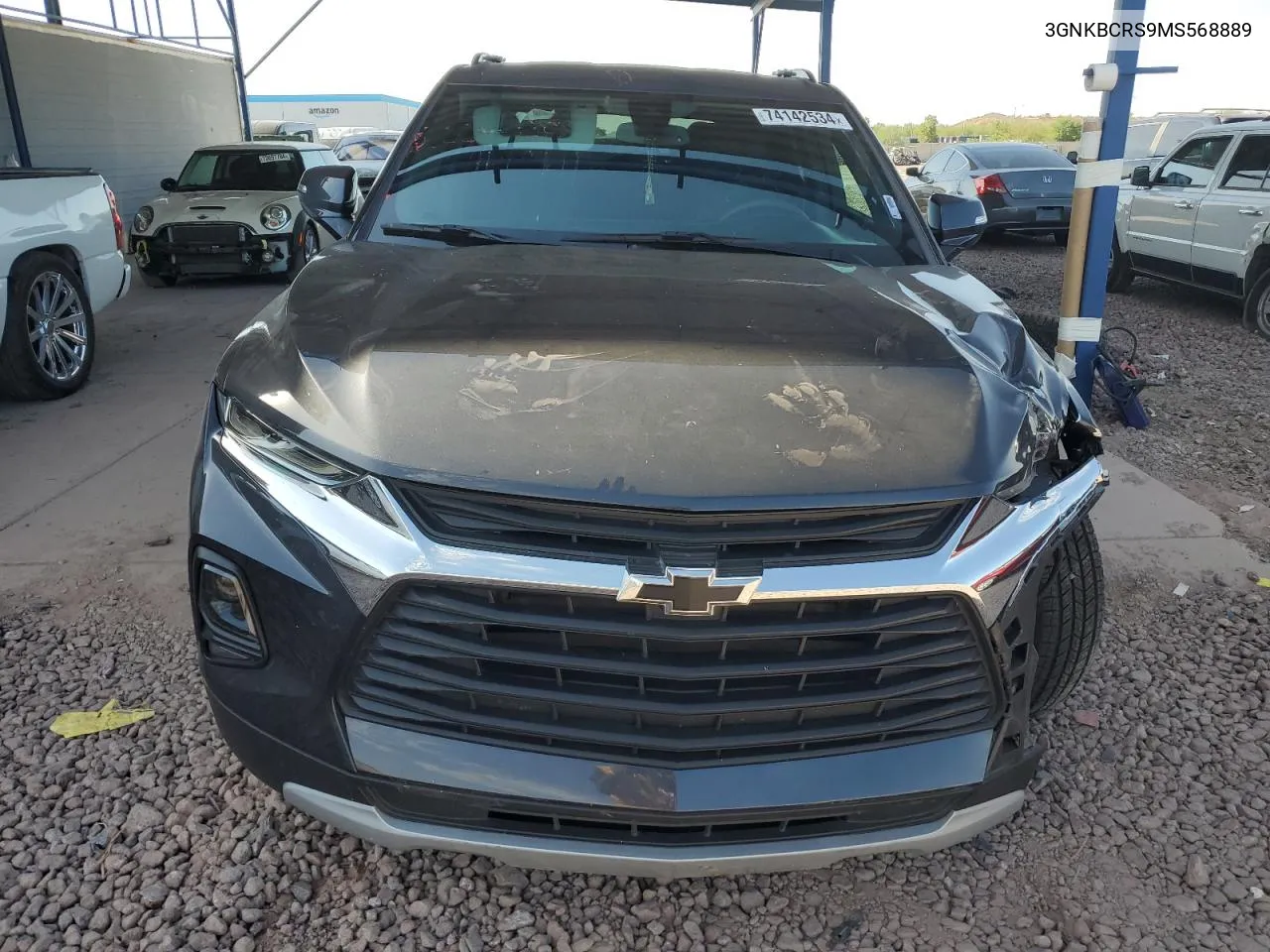 2021 Chevrolet Blazer 2Lt VIN: 3GNKBCRS9MS568889 Lot: 74142534