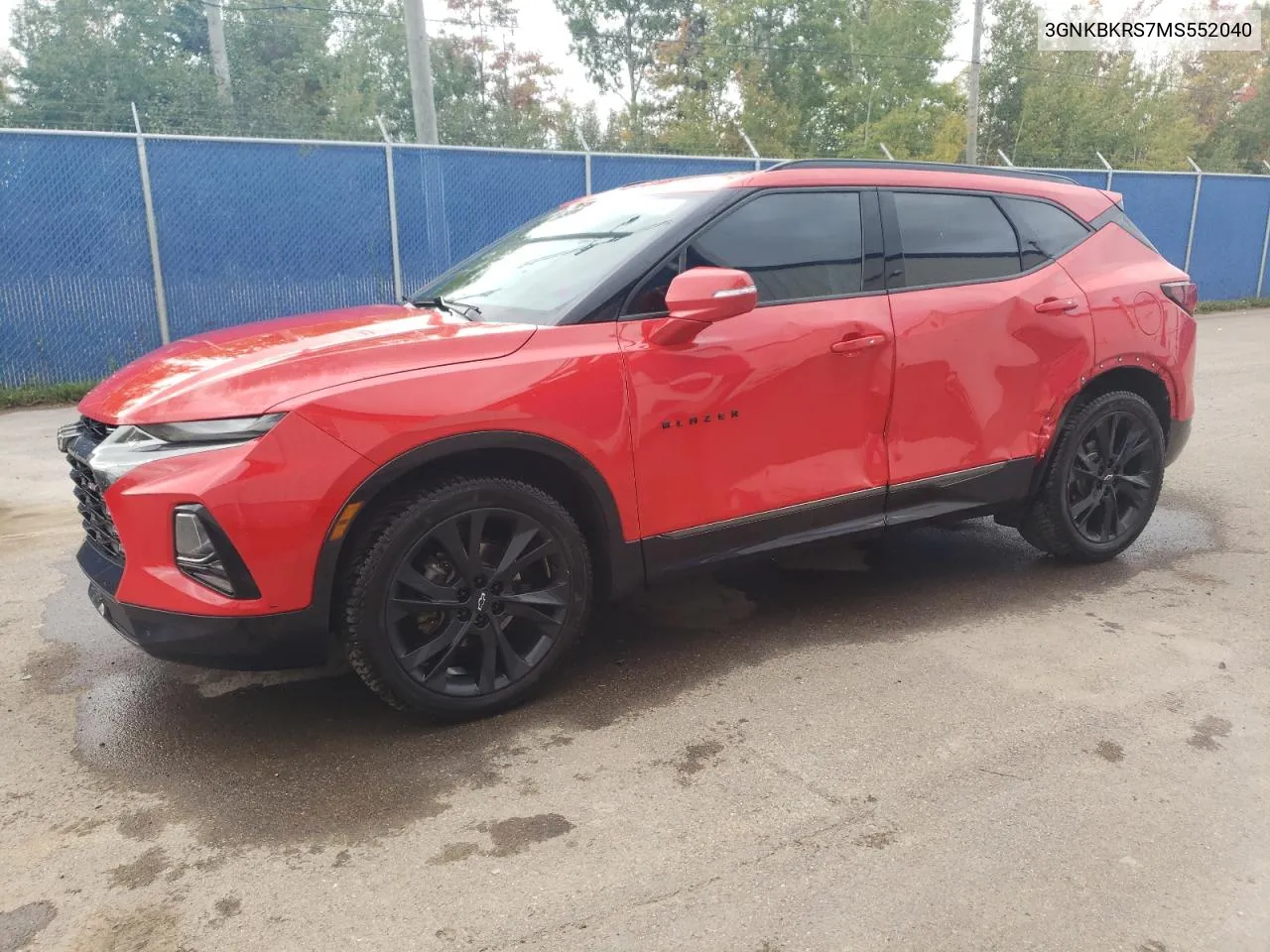 2021 Chevrolet Blazer Rs VIN: 3GNKBKRS7MS552040 Lot: 74572744