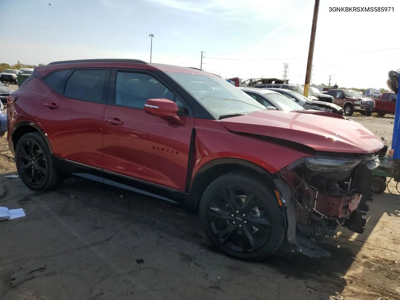 2021 Chevrolet Blazer Rs VIN: 3GNKBKRSXMS585971 Lot: 74671514