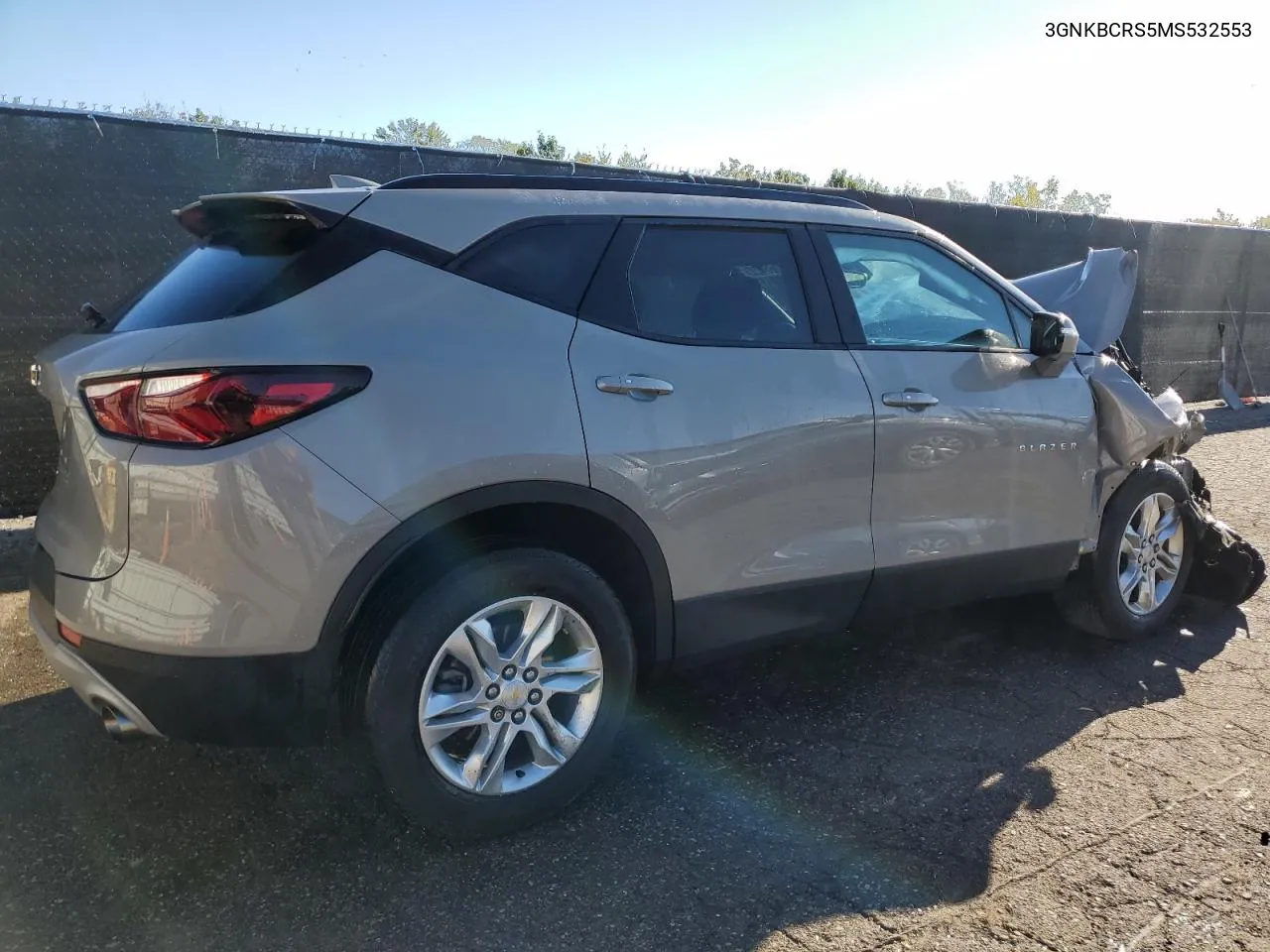 2021 Chevrolet Blazer 2Lt VIN: 3GNKBCRS5MS532553 Lot: 74752844