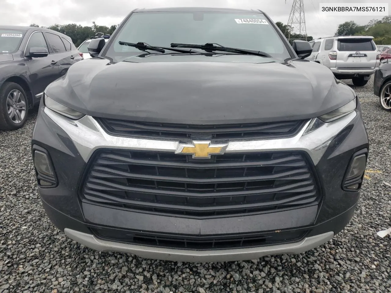 2021 Chevrolet Blazer 1Lt VIN: 3GNKBBRA7MS576121 Lot: 74840054