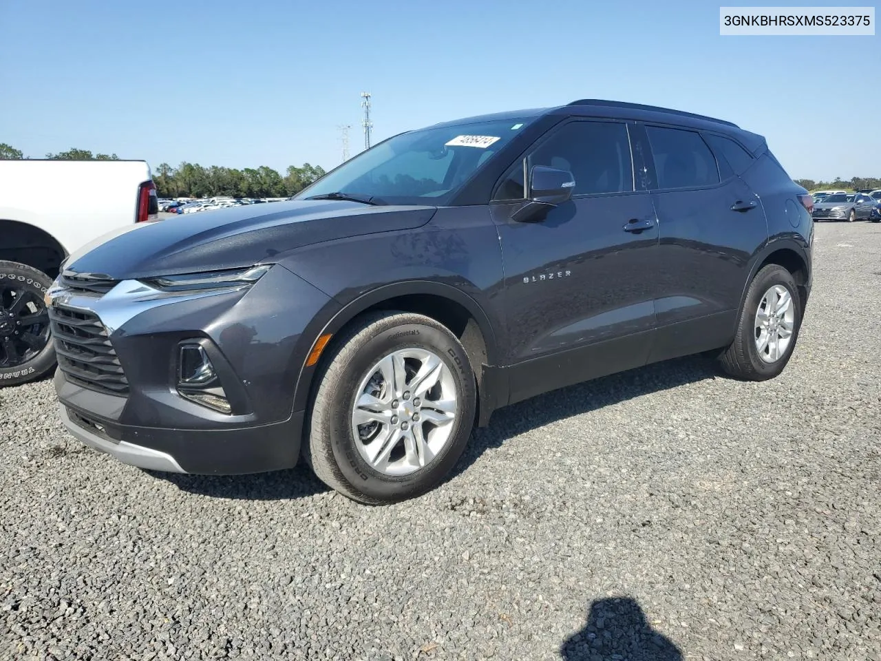 2021 Chevrolet Blazer 2Lt VIN: 3GNKBHRSXMS523375 Lot: 74856414