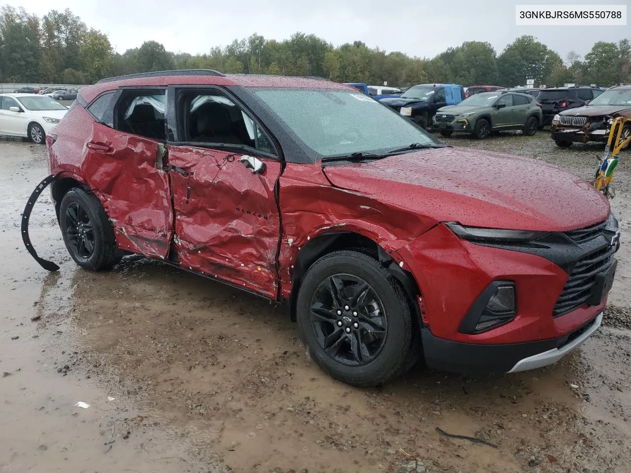 2021 Chevrolet Blazer 3Lt VIN: 3GNKBJRS6MS550788 Lot: 74990864