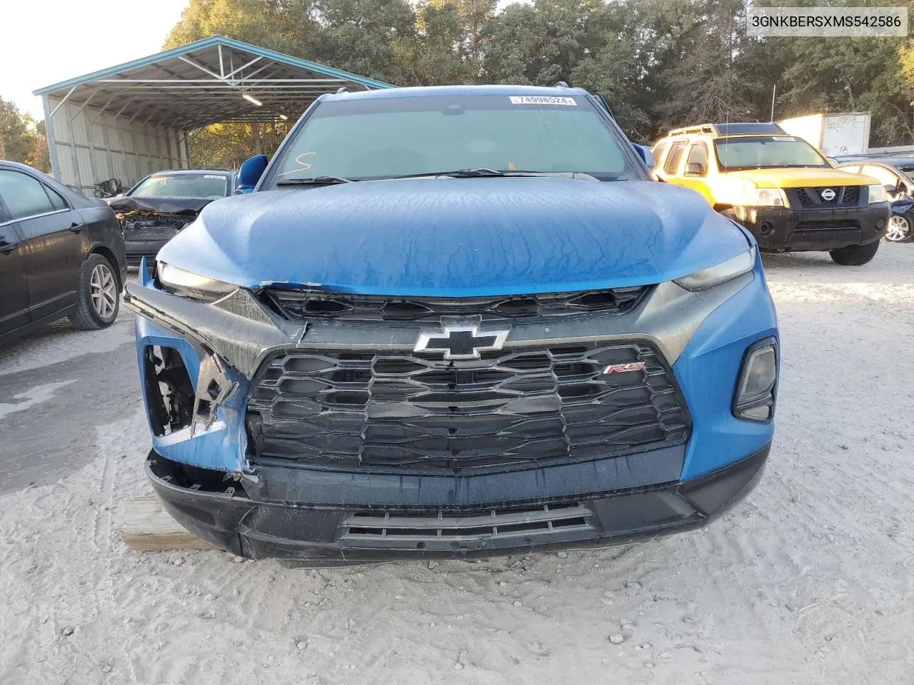 2021 Chevrolet Blazer Rs VIN: 3GNKBERSXMS542586 Lot: 74998524