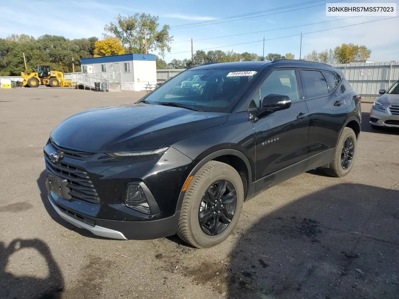 2021 Chevrolet Blazer 2Lt VIN: 3GNKBHRS7MS577023 Lot: 75444304