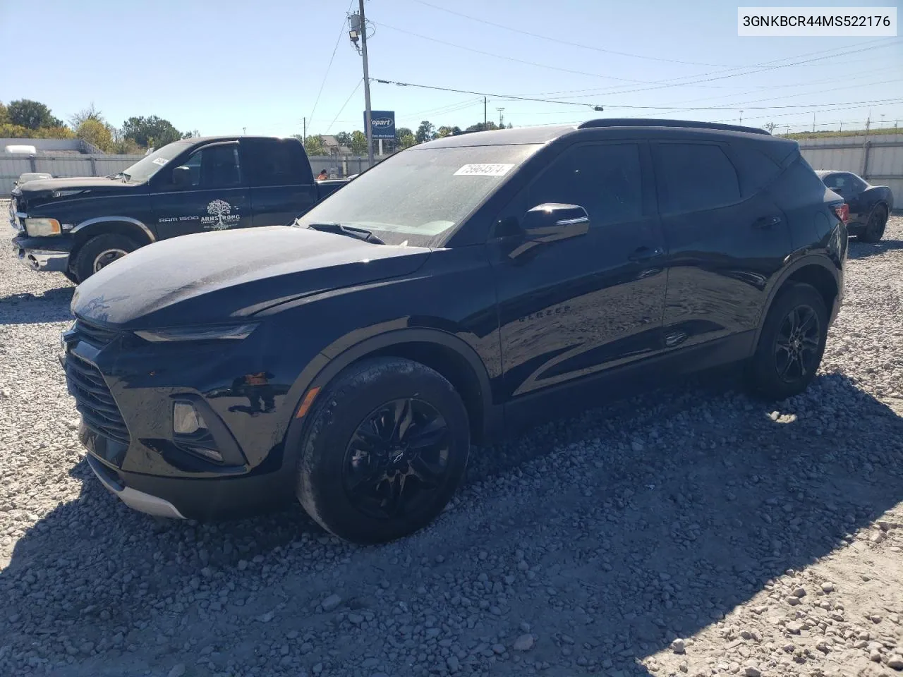 2021 Chevrolet Blazer 2Lt VIN: 3GNKBCR44MS522176 Lot: 75964574