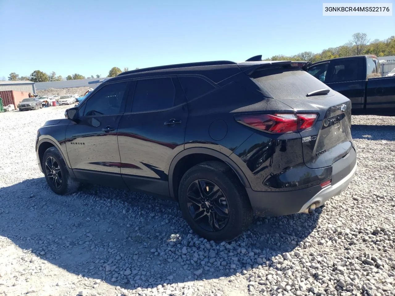 2021 Chevrolet Blazer 2Lt VIN: 3GNKBCR44MS522176 Lot: 75964574