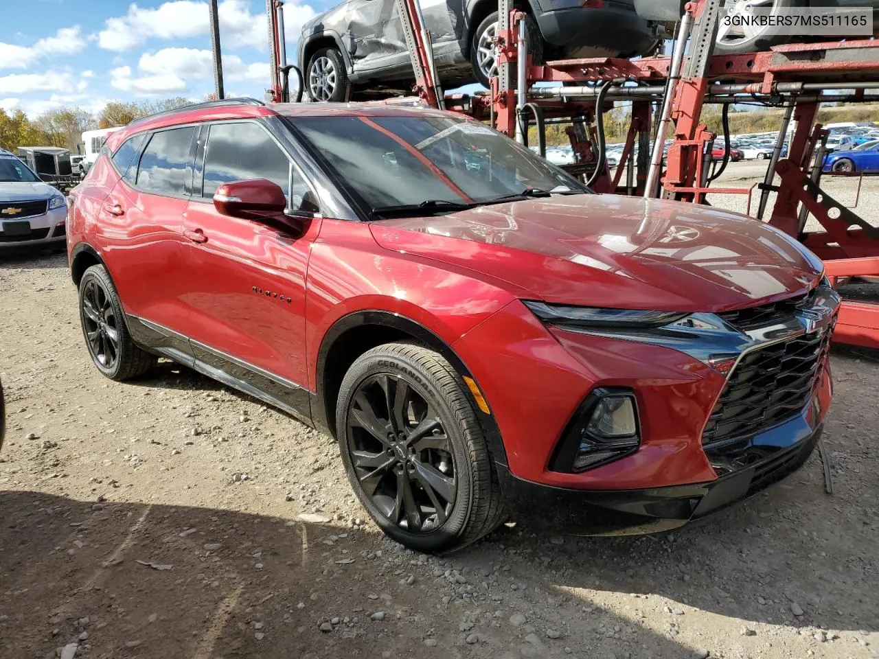 2021 Chevrolet Blazer Rs VIN: 3GNKBERS7MS511165 Lot: 76079754