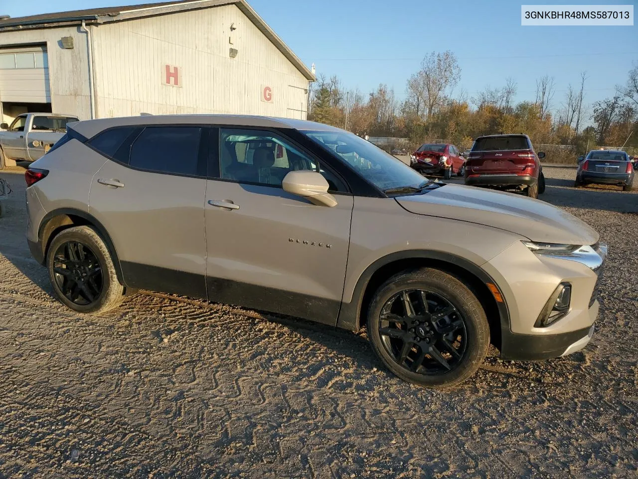 2021 Chevrolet Blazer 2Lt VIN: 3GNKBHR48MS587013 Lot: 76301044