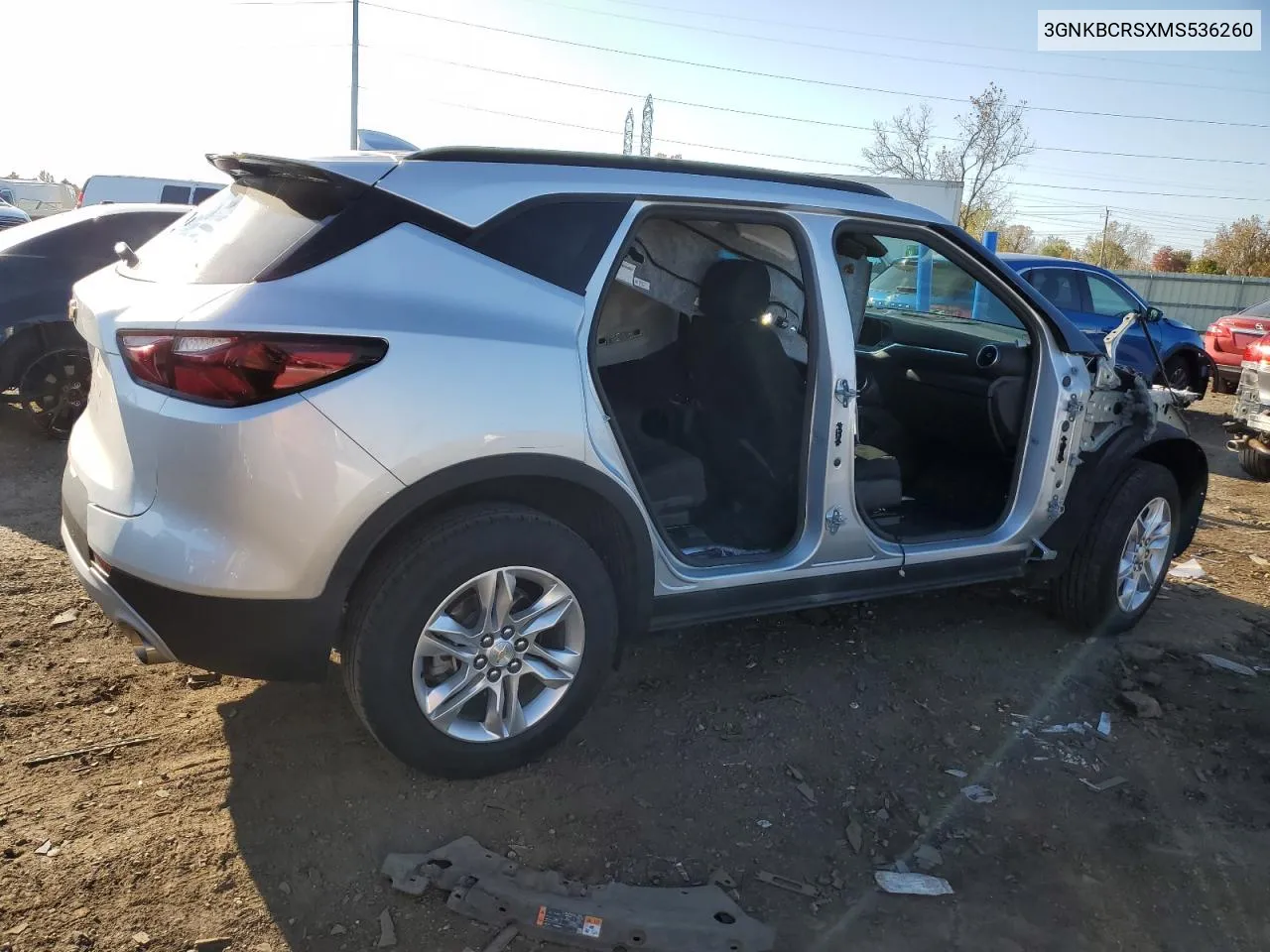 2021 Chevrolet Blazer 2Lt VIN: 3GNKBCRSXMS536260 Lot: 76471554