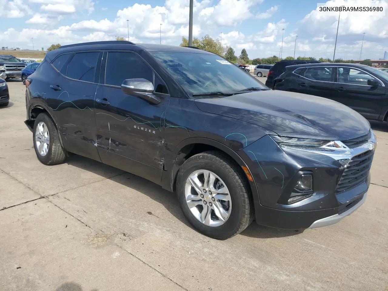 2021 Chevrolet Blazer 1Lt VIN: 3GNKBBRA9MS536980 Lot: 76765144