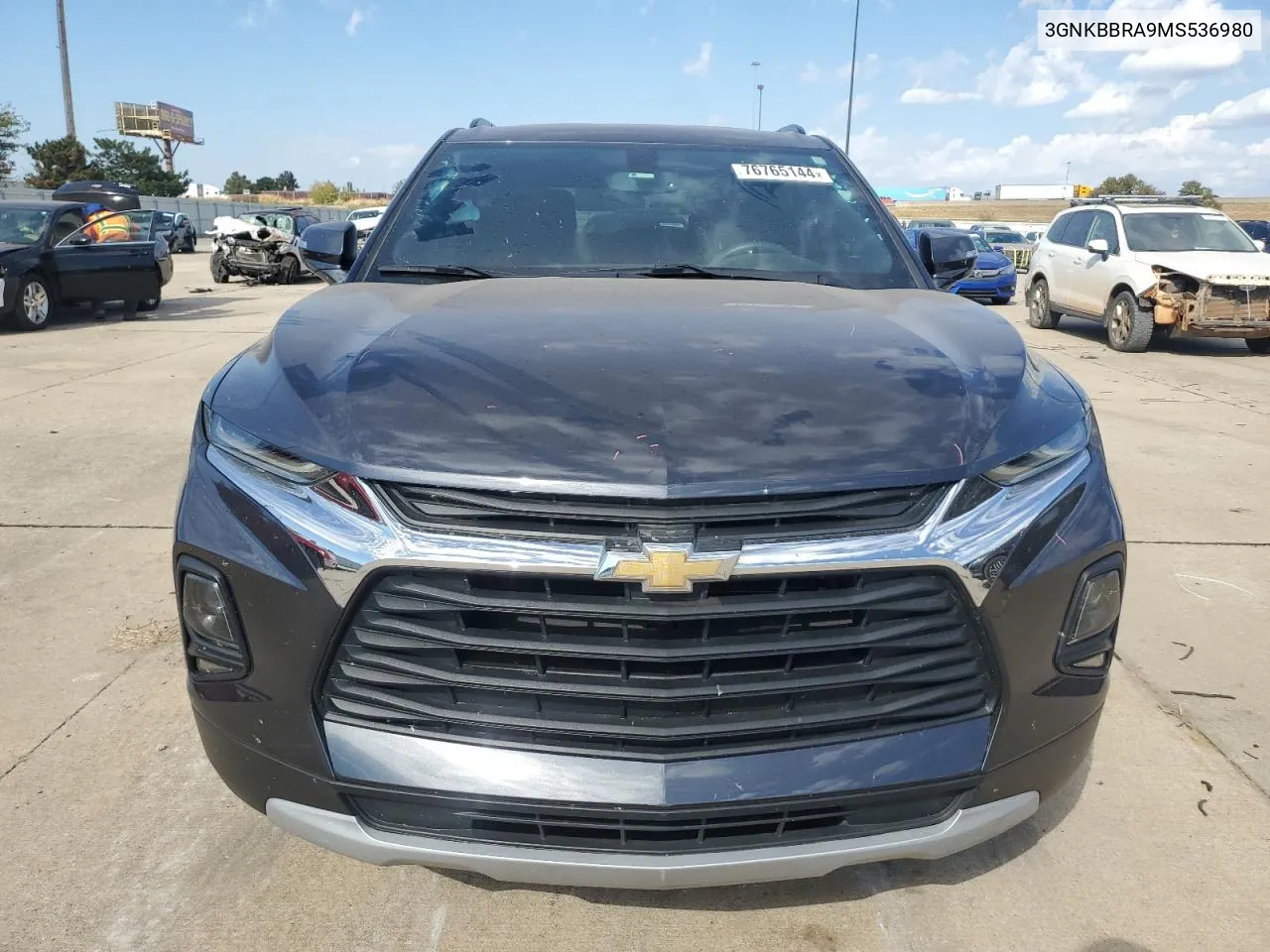 2021 Chevrolet Blazer 1Lt VIN: 3GNKBBRA9MS536980 Lot: 76765144