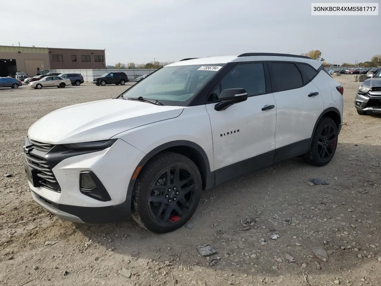 2021 Chevrolet Blazer 2Lt VIN: 3GNKBCR4XMS581717 Lot: 77856794