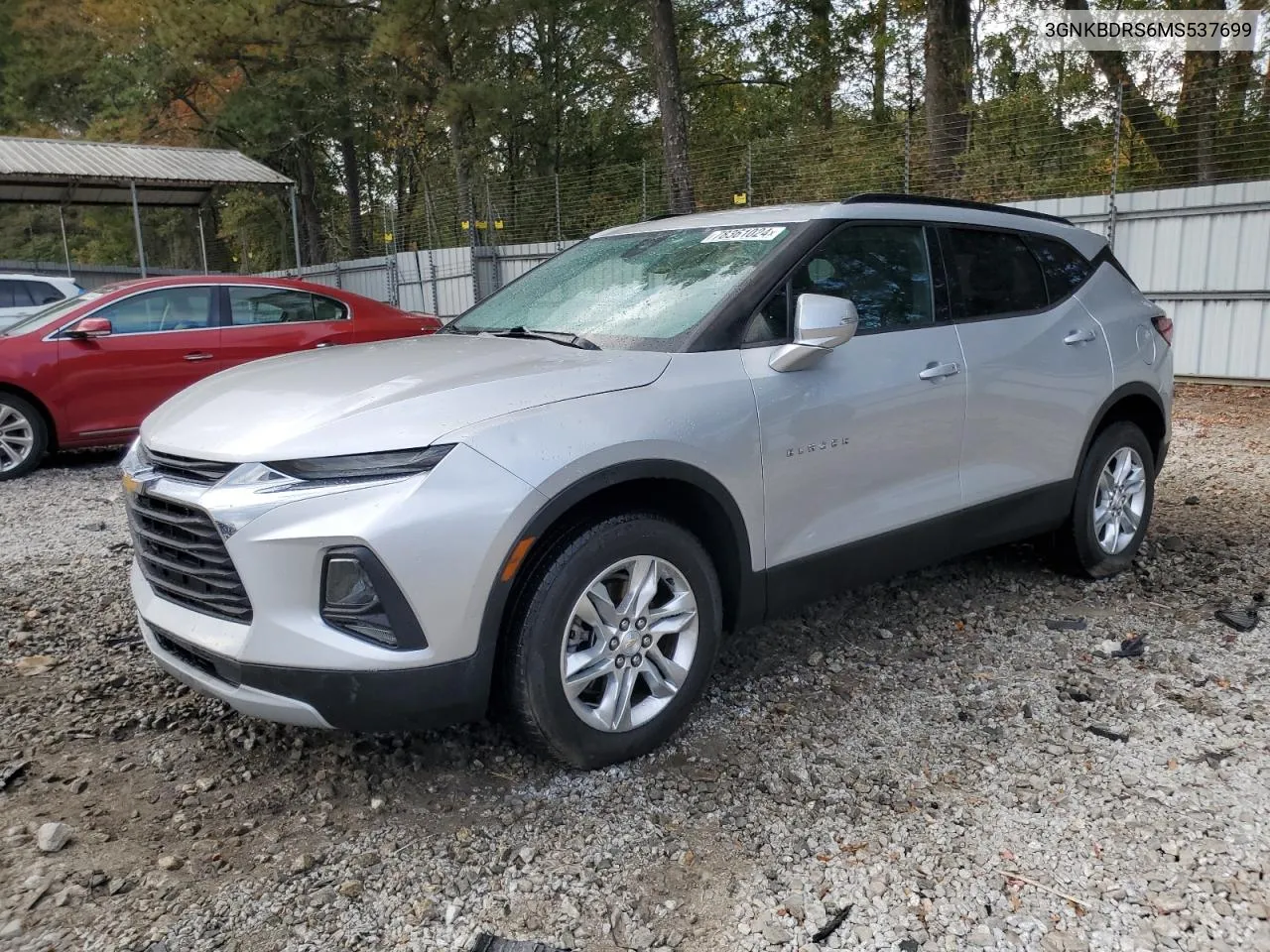 2021 Chevrolet Blazer 3Lt VIN: 3GNKBDRS6MS537699 Lot: 78361024