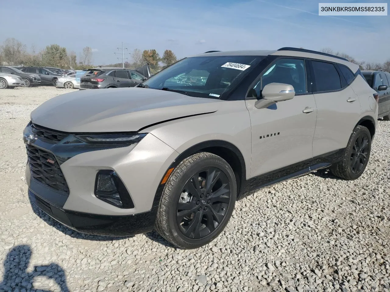 2021 Chevrolet Blazer Rs VIN: 3GNKBKRS0MS582335 Lot: 78404684