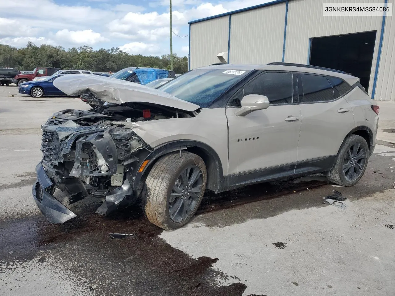 2021 Chevrolet Blazer Rs VIN: 3GNKBKRS4MS584086 Lot: 78828174