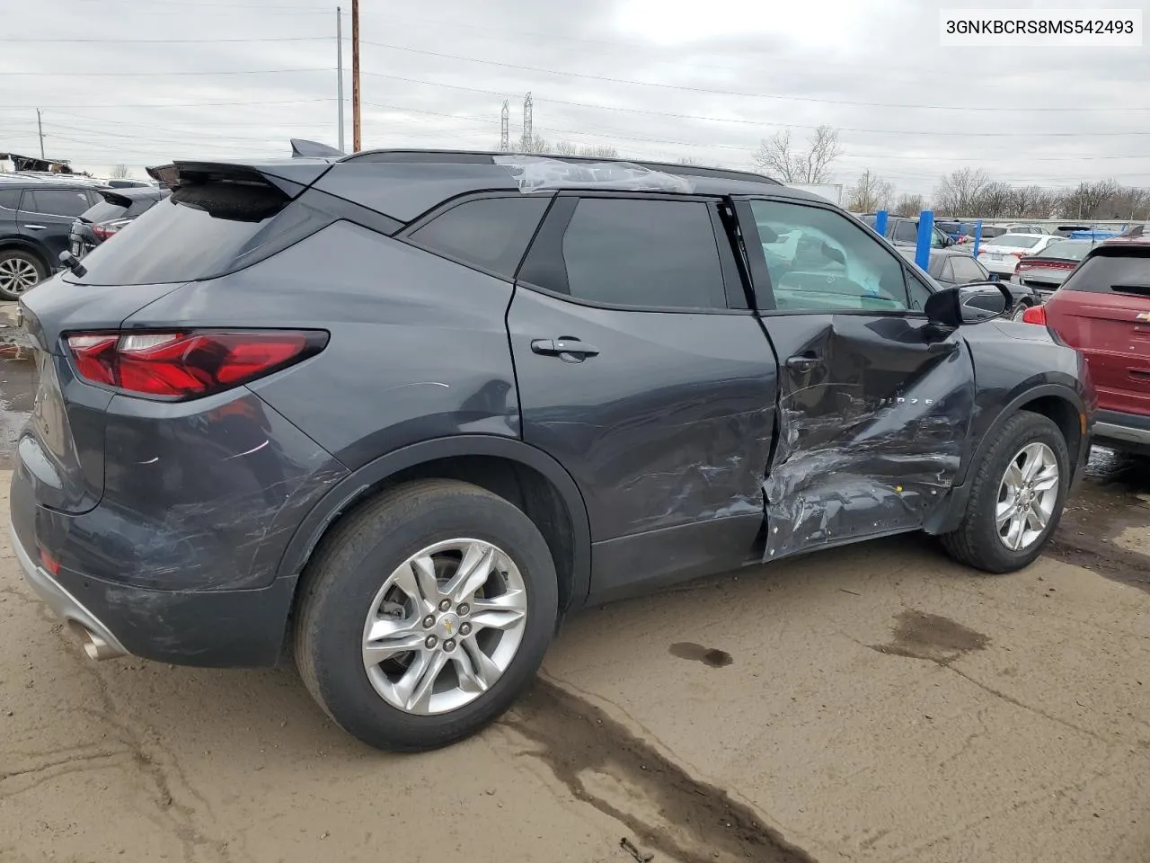 2021 Chevrolet Blazer 2Lt VIN: 3GNKBCRS8MS542493 Lot: 79219704