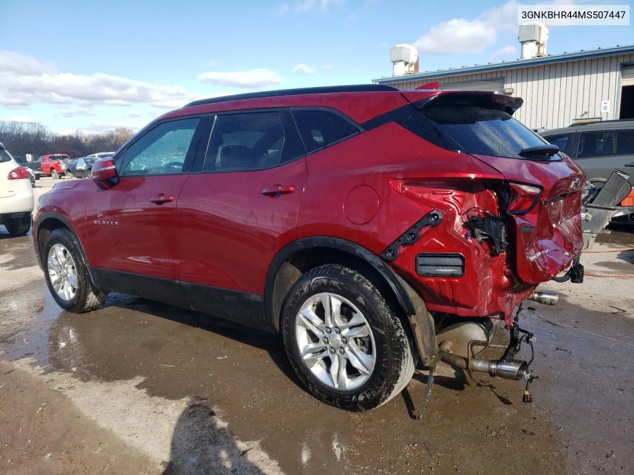 2021 Chevrolet Blazer 2Lt VIN: 3GNKBHR44MS507447 Lot: 79565734