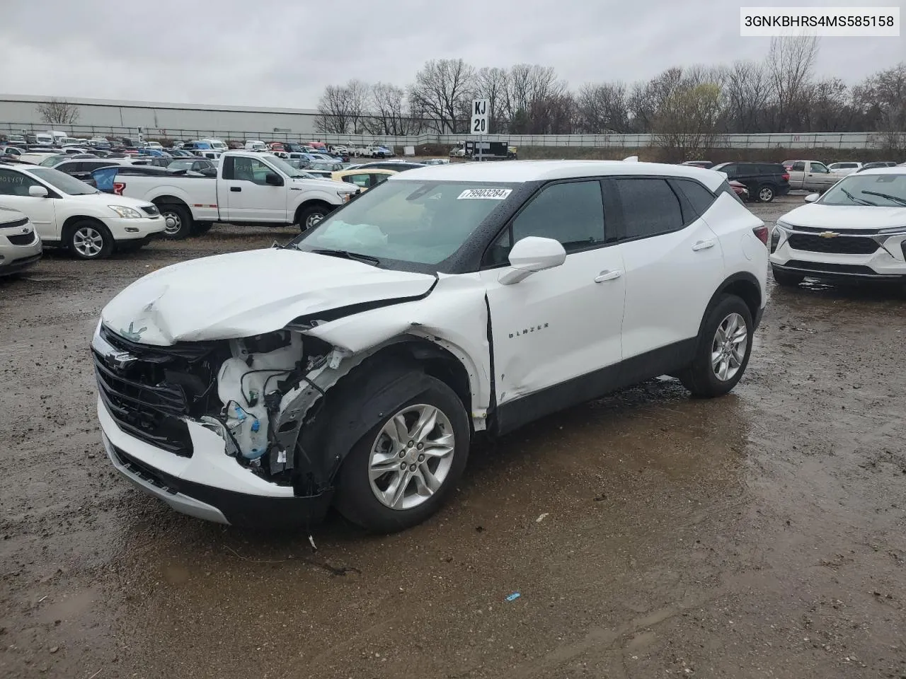 2021 Chevrolet Blazer 2Lt VIN: 3GNKBHRS4MS585158 Lot: 79903284