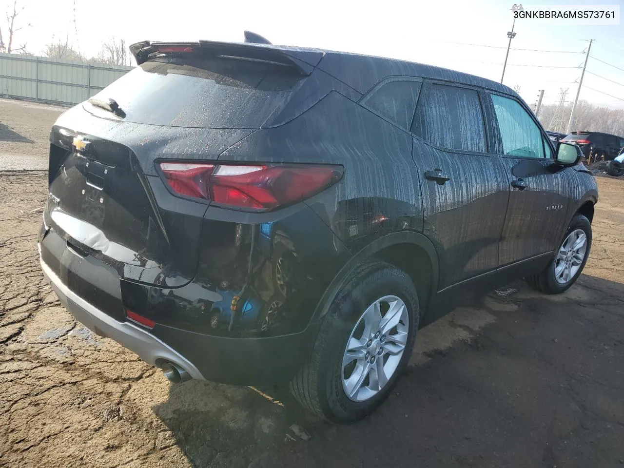 2021 Chevrolet Blazer 1Lt VIN: 3GNKBBRA6MS573761 Lot: 80457534