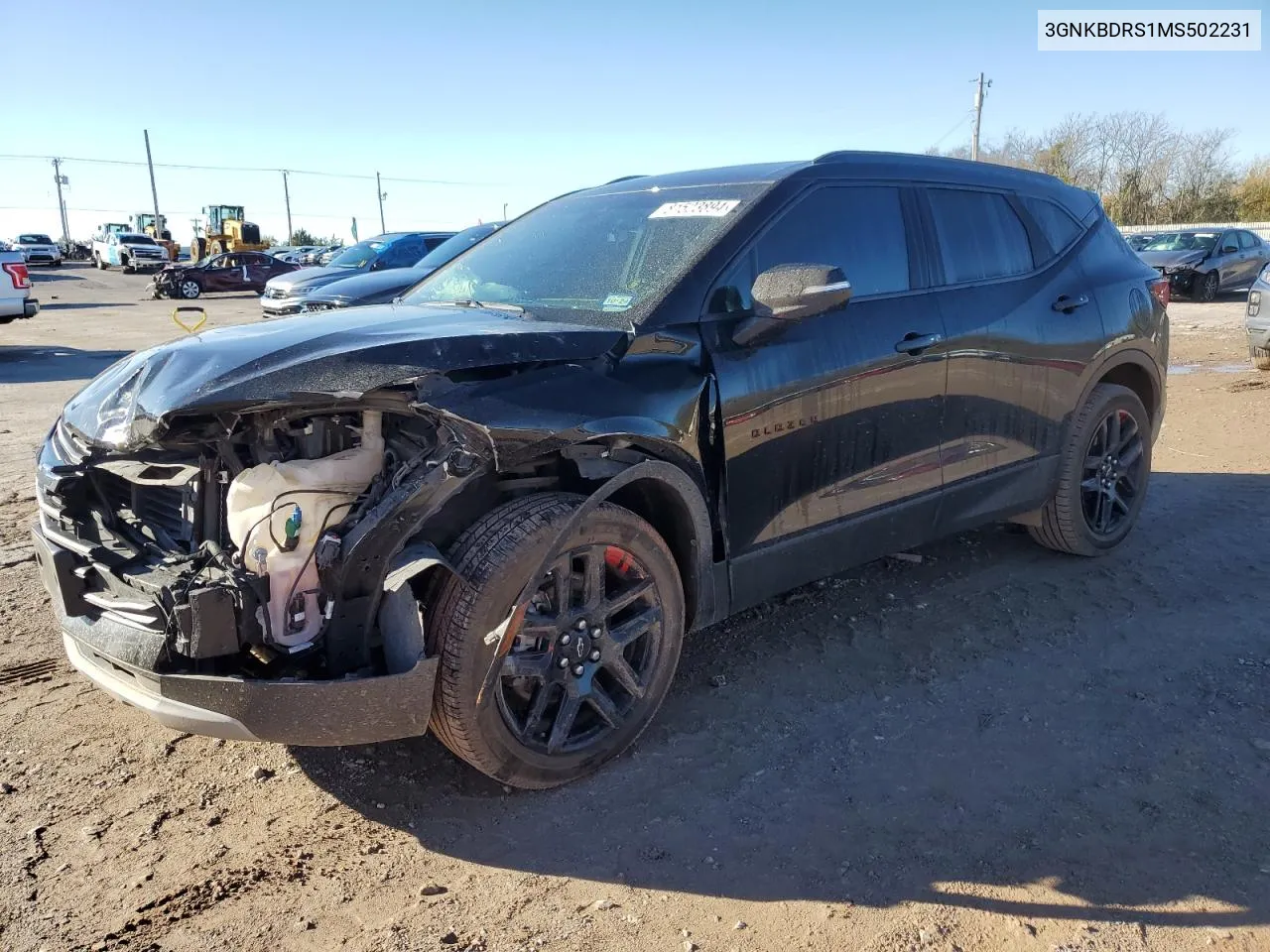 2021 Chevrolet Blazer 3Lt VIN: 3GNKBDRS1MS502231 Lot: 81523894