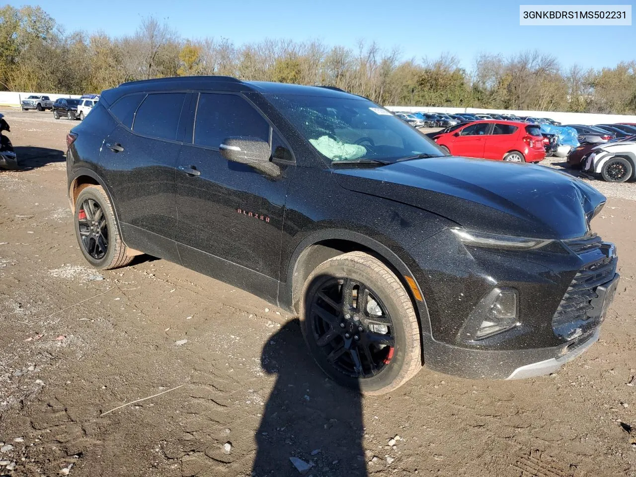 2021 Chevrolet Blazer 3Lt VIN: 3GNKBDRS1MS502231 Lot: 81523894