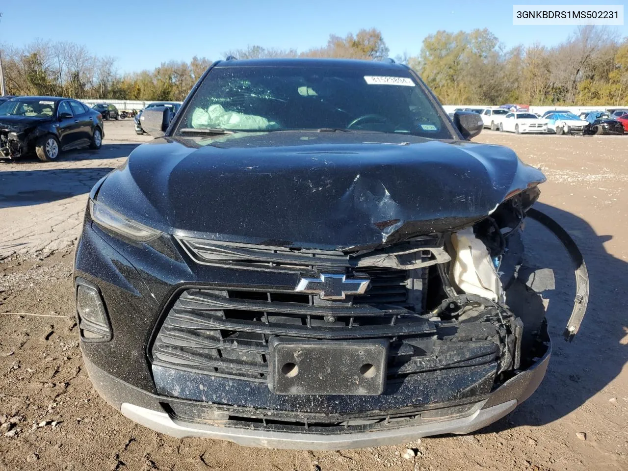 2021 Chevrolet Blazer 3Lt VIN: 3GNKBDRS1MS502231 Lot: 81523894