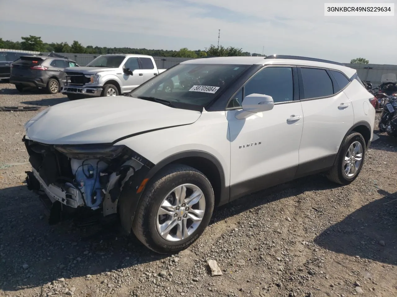 2022 Chevrolet Blazer 2Lt VIN: 3GNKBCR49NS229634 Lot: 58705984