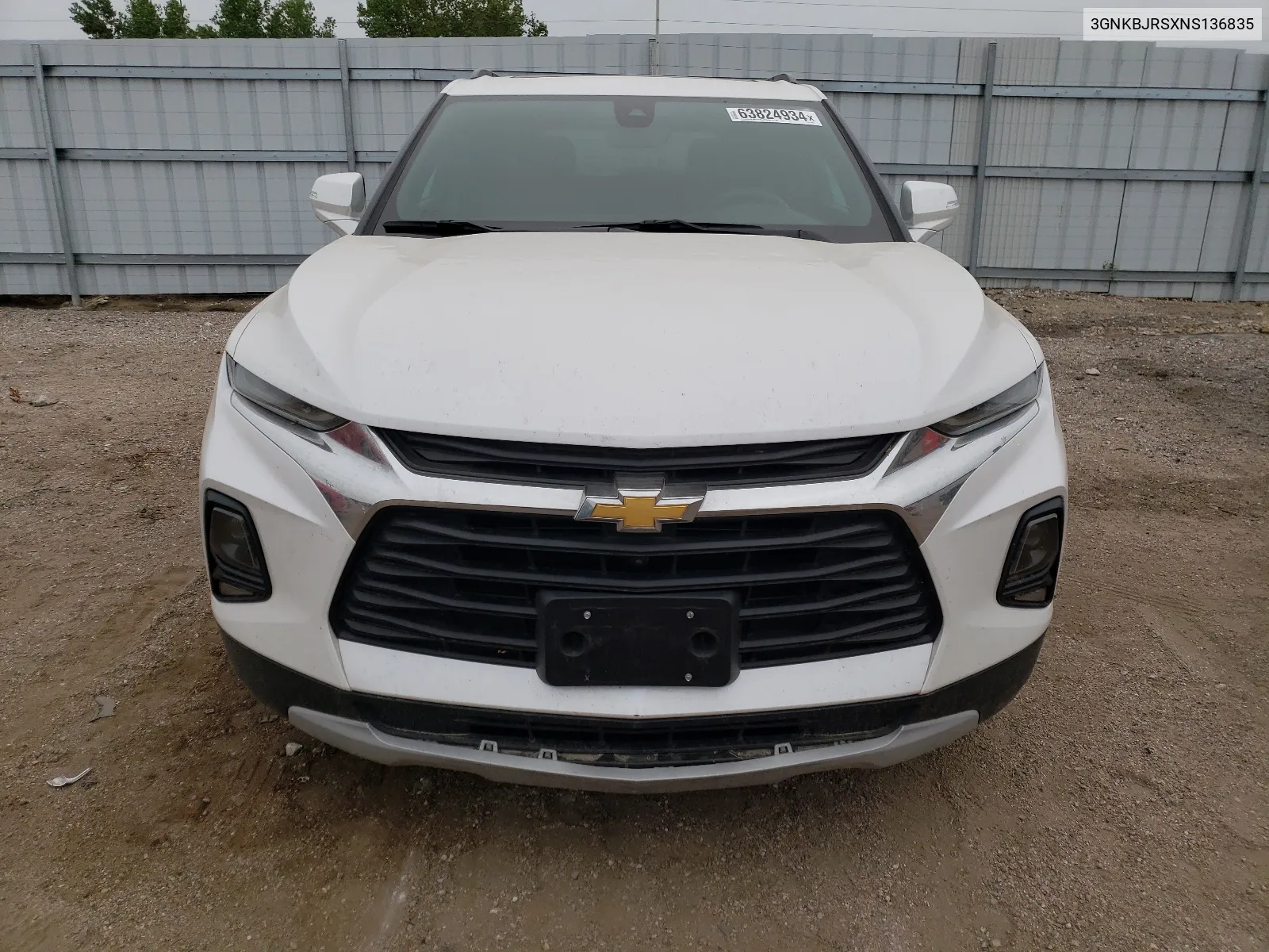 2022 Chevrolet Blazer 3Lt VIN: 3GNKBJRSXNS136835 Lot: 63824934