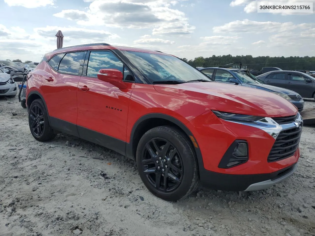 2022 Chevrolet Blazer 2Lt VIN: 3GNKBCR40NS215766 Lot: 70821694