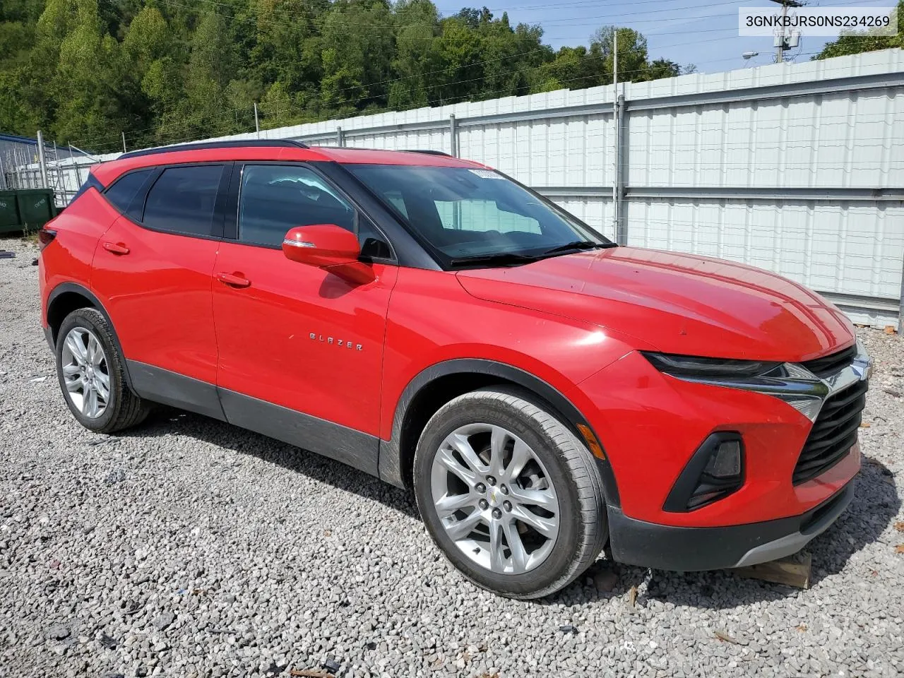 2022 Chevrolet Blazer 3Lt VIN: 3GNKBJRS0NS234269 Lot: 71221614