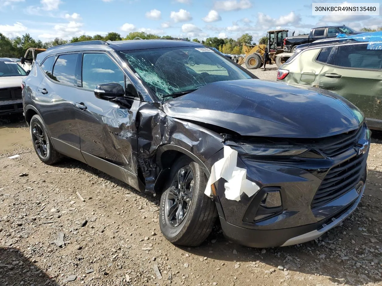 2022 Chevrolet Blazer 2Lt VIN: 3GNKBCR49NS135480 Lot: 72687884