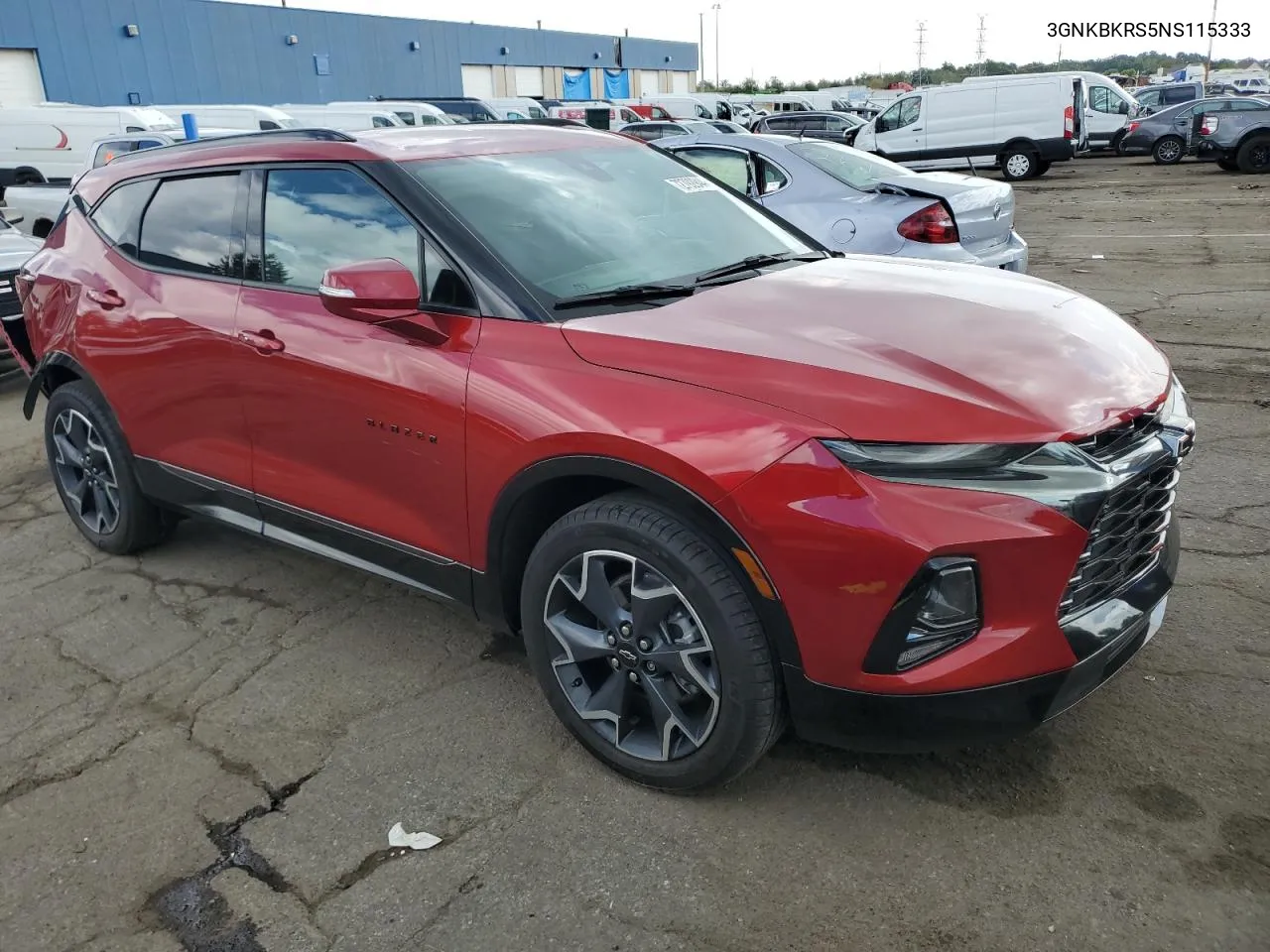 2022 Chevrolet Blazer Rs VIN: 3GNKBKRS5NS115333 Lot: 72792944