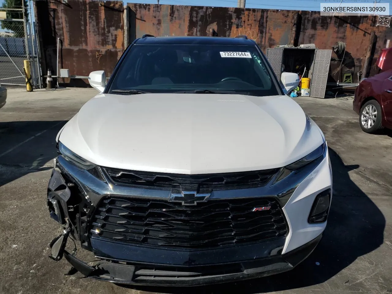 2022 Chevrolet Blazer Rs VIN: 3GNKBERS8NS130930 Lot: 73227644