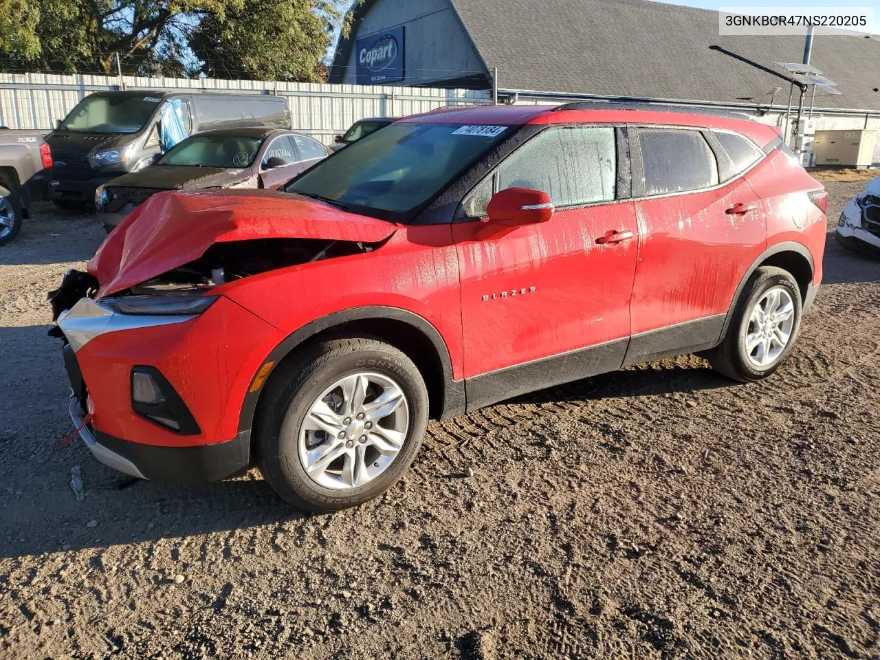 2022 Chevrolet Blazer 2Lt VIN: 3GNKBCR47NS220205 Lot: 74078184