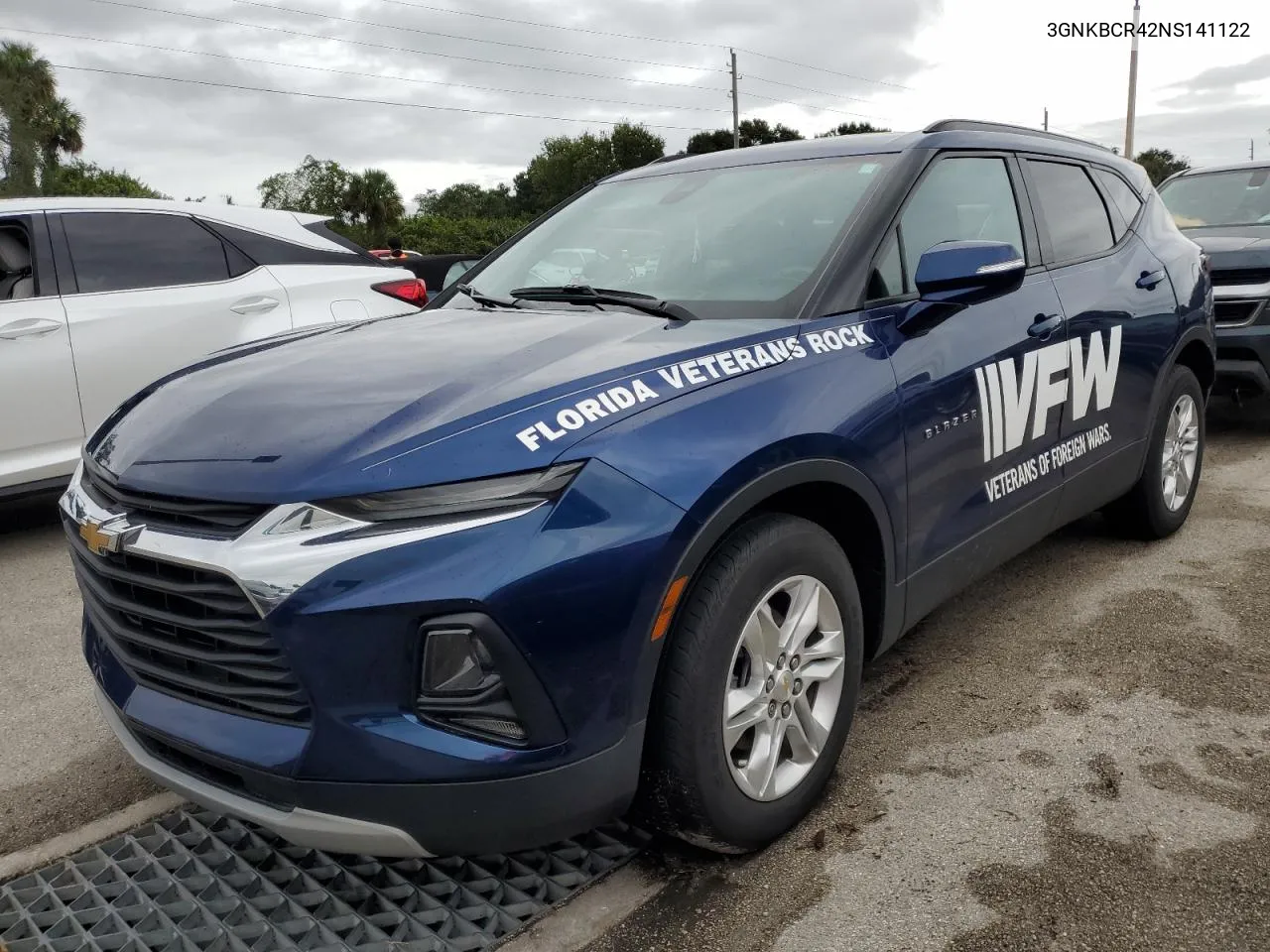 2022 Chevrolet Blazer 2Lt VIN: 3GNKBCR42NS141122 Lot: 75020774